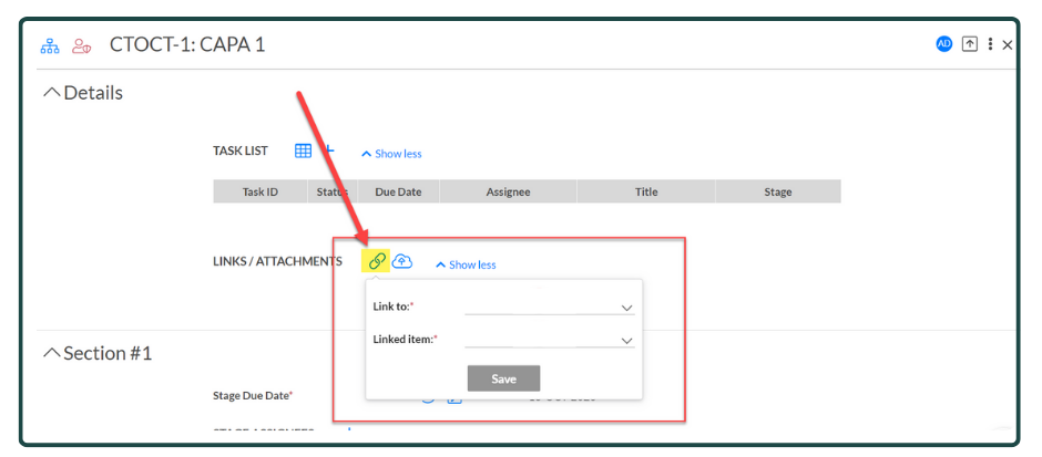 Linking CAPAs feature-1-1