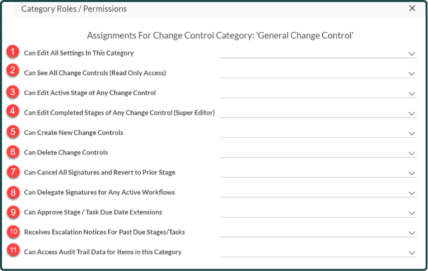 Change Control Permissions